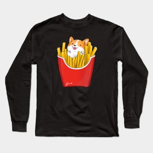 French Corgi Fries Long Sleeve T-Shirt